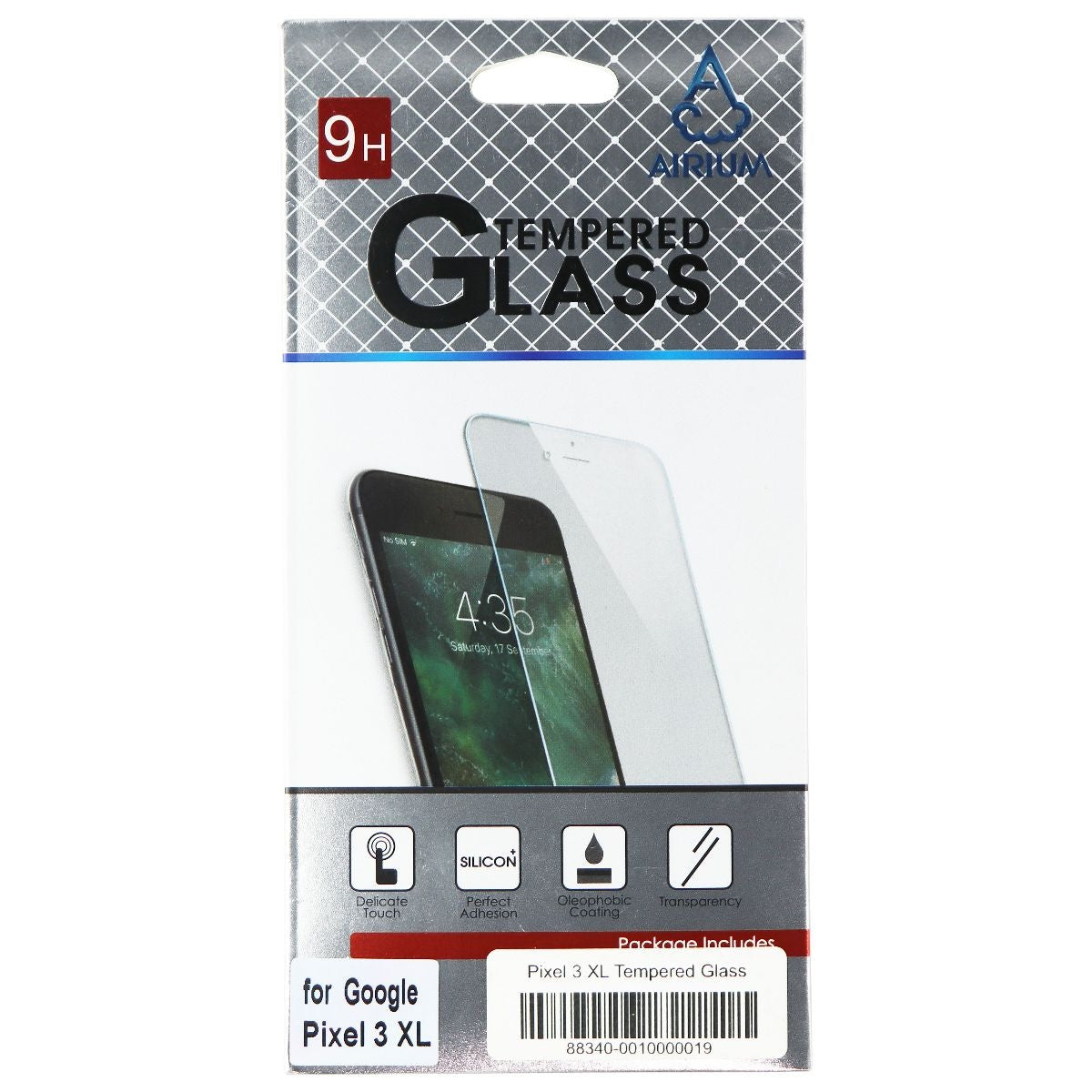 Airium - Tempered Glass for Google Pixel 3 XL - Clear Cell Phone - Screen Protectors Airium - Simple Cell Bulk Wholesale Pricing - USA Seller
