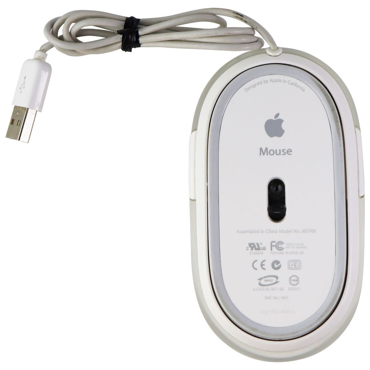 Apple Original OEM Wired USB Mouse for Mac - Clear/White (M5769 Non-Pro Model) Keyboards/Mice - Mice, Trackballs & Touchpads Apple - Simple Cell Bulk Wholesale Pricing - USA Seller