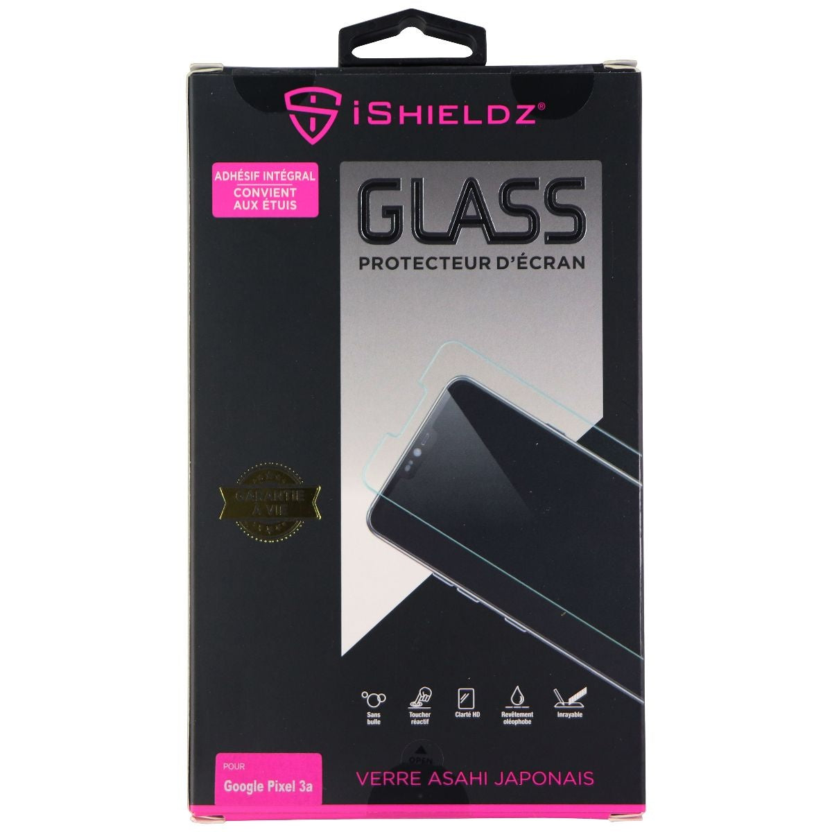 iShieldz Asahi Tempered Glass Screen Protector for Google Pixel 3a - Clear Cell Phone - Screen Protectors iShieldz - Simple Cell Bulk Wholesale Pricing - USA Seller