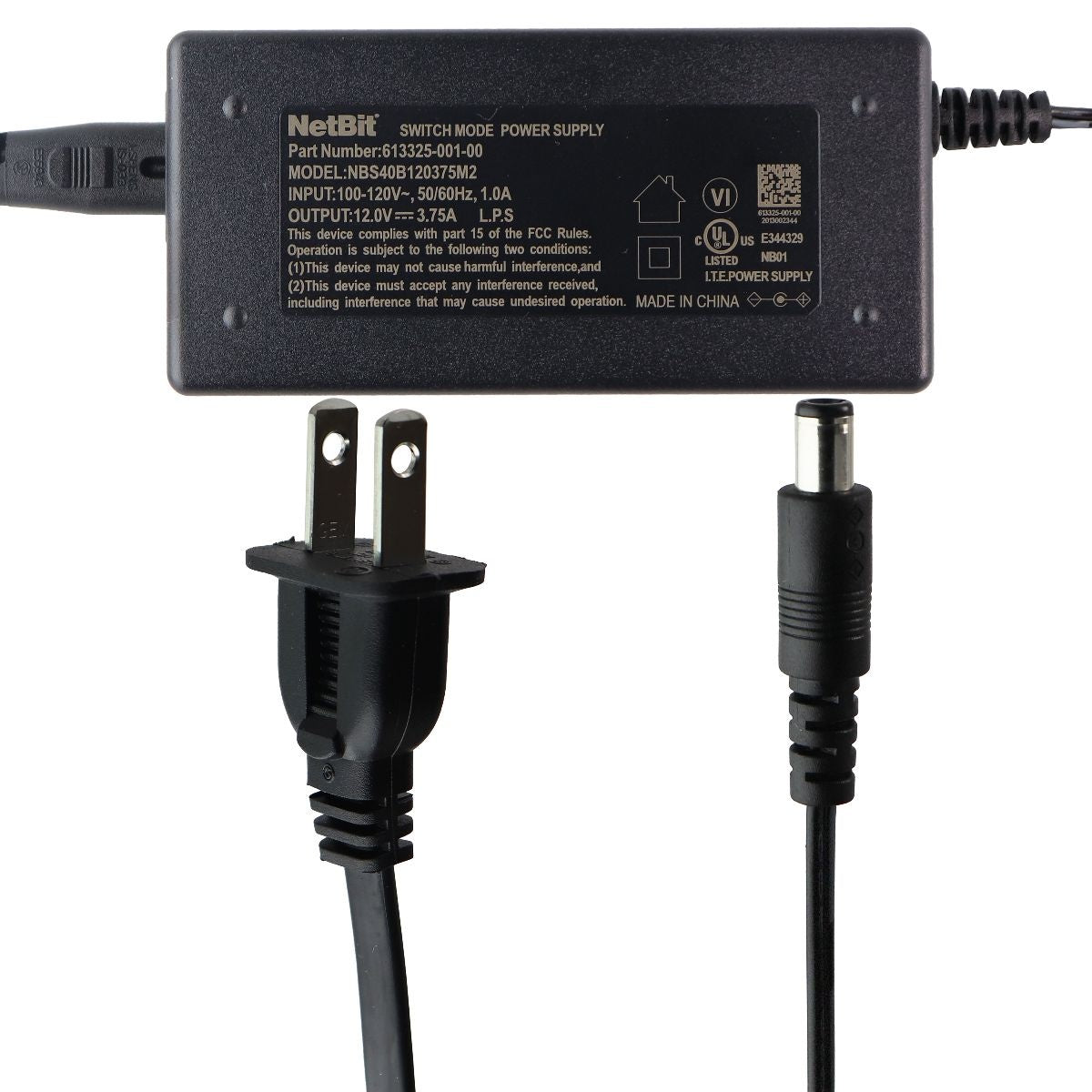 Arris NetBit 12V/3.75A Switch Mode Power Supply with Wall Plug (NBS40B120375M2) Multipurpose Batteries & Power - Multipurpose AC to DC Adapters NetBit - Simple Cell Bulk Wholesale Pricing - USA Seller