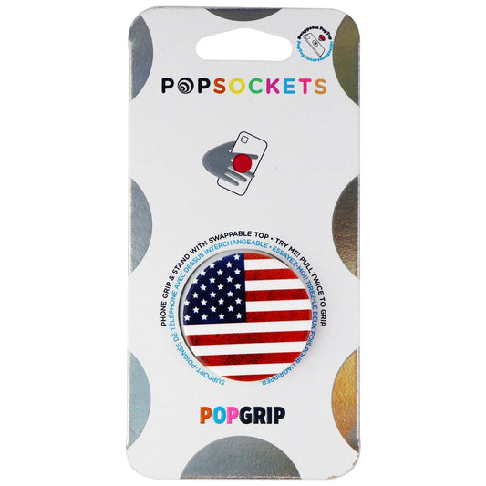 PopSockets PopGrip Expanding Stand and Grip with a Swappable Top - American Flag Cell Phone - Mounts & Holders PopSockets - Simple Cell Bulk Wholesale Pricing - USA Seller