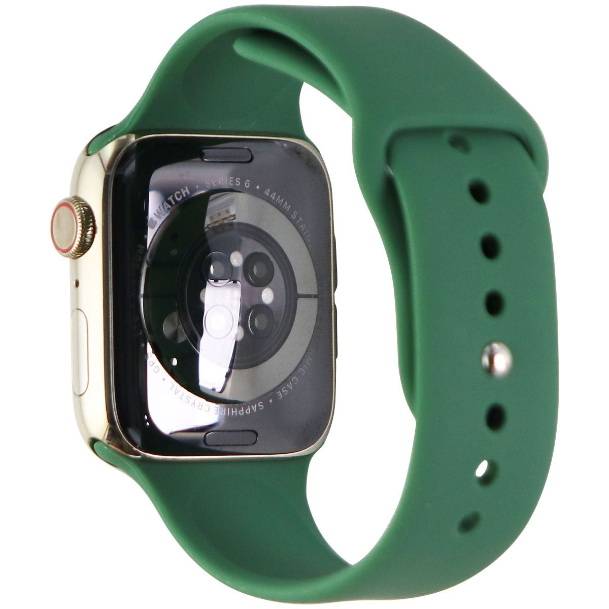 Apple Watch Series 6 (GPS + LTE) A2294 - 44mm Gold Stainless Steel/Green Sp Band Smart Watches Apple - Simple Cell Bulk Wholesale Pricing - USA Seller