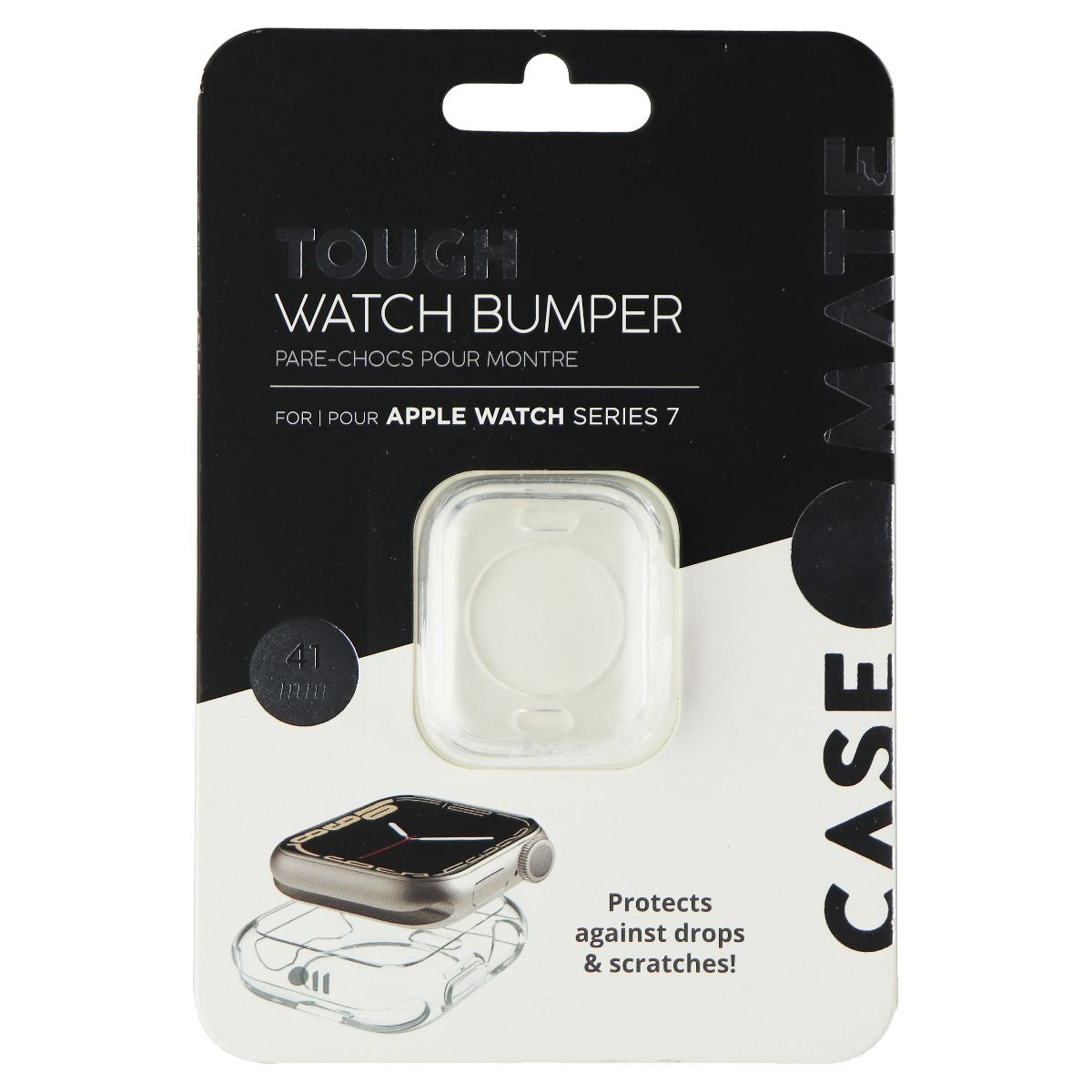 Case-Mate Tough Watch Bumper for Apple Watch Series 7 (41mm) - Clear Smart Watch Accessories - Smart Watch Cases Case-Mate - Simple Cell Bulk Wholesale Pricing - USA Seller