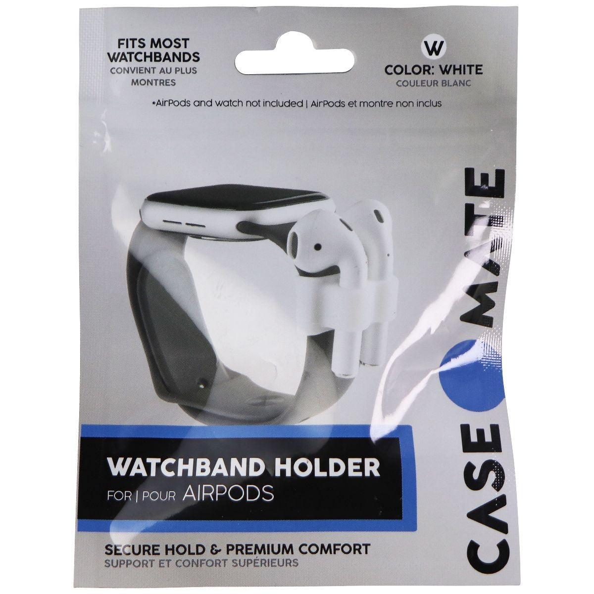Case-Mate Watch Band Holder for Apple AirPods Pro, AirPods 2, AirPods 1 - White Smart Watch Accessories - Smart Watch Cases Case-Mate - Simple Cell Bulk Wholesale Pricing - USA Seller