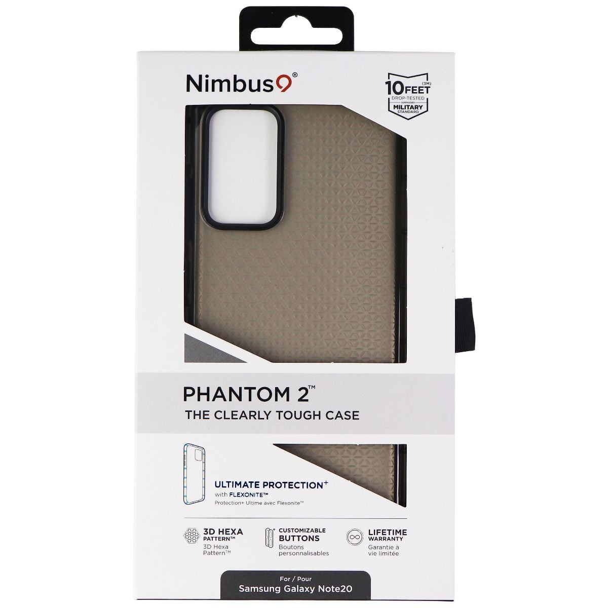 Nimbus9 Phantom 2 Series Case for Samsung Galaxy Note20 - Carbon / Clear Cell Phone - Cases, Covers & Skins Nimbus9 - Simple Cell Bulk Wholesale Pricing - USA Seller