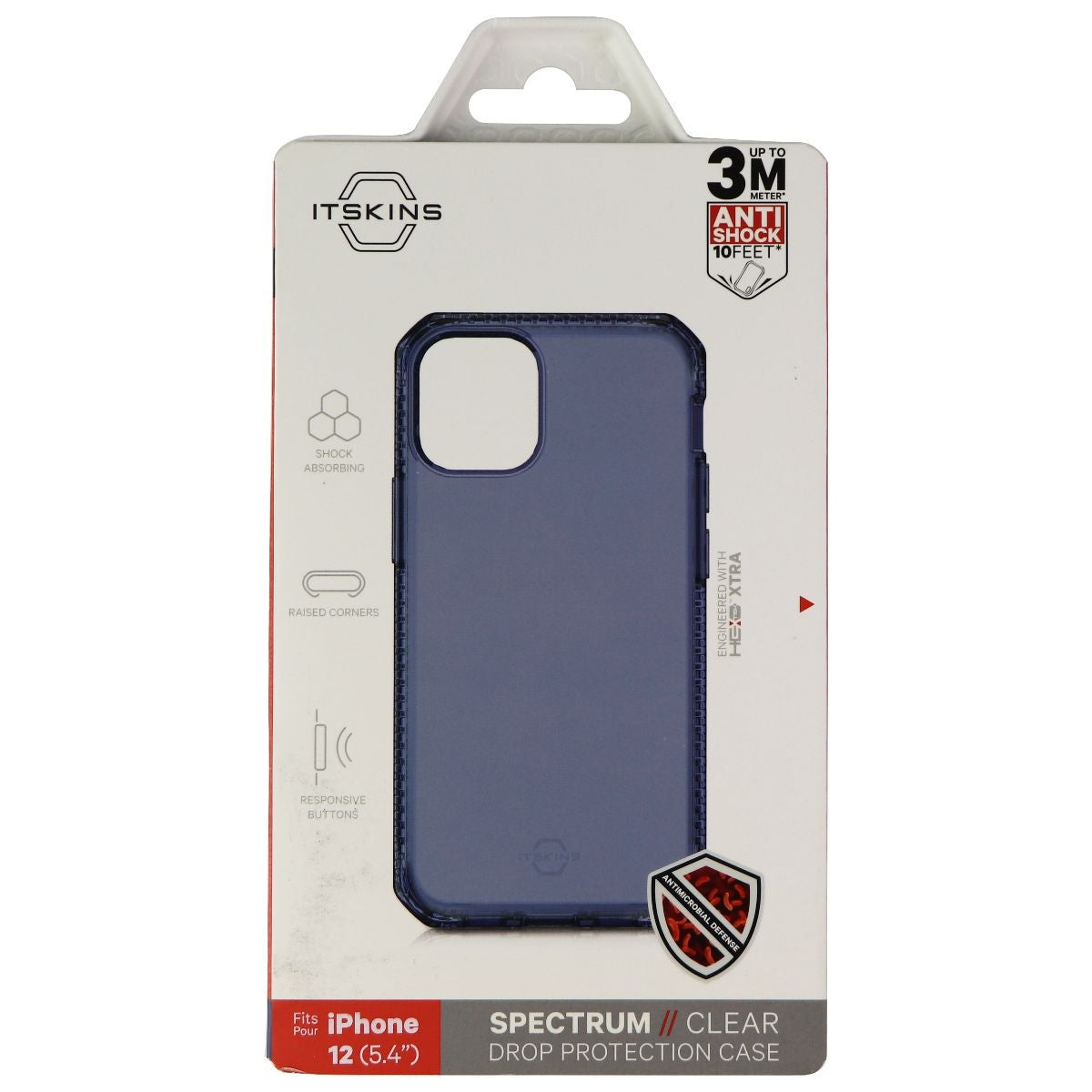ITSKINS Spectrum Clear Series Case for Apple iPhone 12 Mini - Deep Blue Cell Phone - Cases, Covers & Skins ITSKINS - Simple Cell Bulk Wholesale Pricing - USA Seller