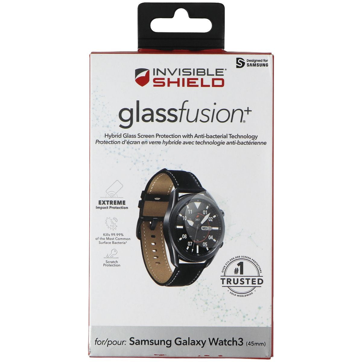 ZAGG InvisibleShield Glassfusion+ Screen for Samsung Galaxy Watch3 (45mm) Smart Watch Accessories - Other Smart Watch Accessories Zagg - Simple Cell Bulk Wholesale Pricing - USA Seller
