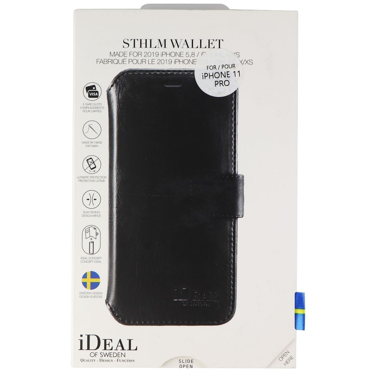 iDeal of Sweden STHLM Wallet Series Case for Apple iPhone 11 Pro/Xs/X - Black Cell Phone - Cases, Covers & Skins iDeal of Sweden - Simple Cell Bulk Wholesale Pricing - USA Seller