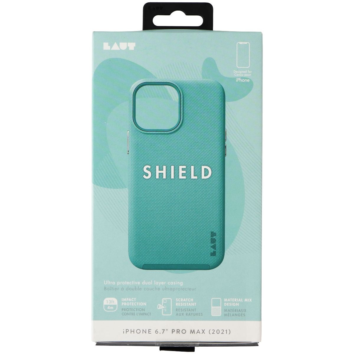 LAUT Shield Series Dual Layer Case for Apple iPhone 13 Pro Max - Mint Teal Cell Phone - Cases, Covers & Skins Laut - Simple Cell Bulk Wholesale Pricing - USA Seller