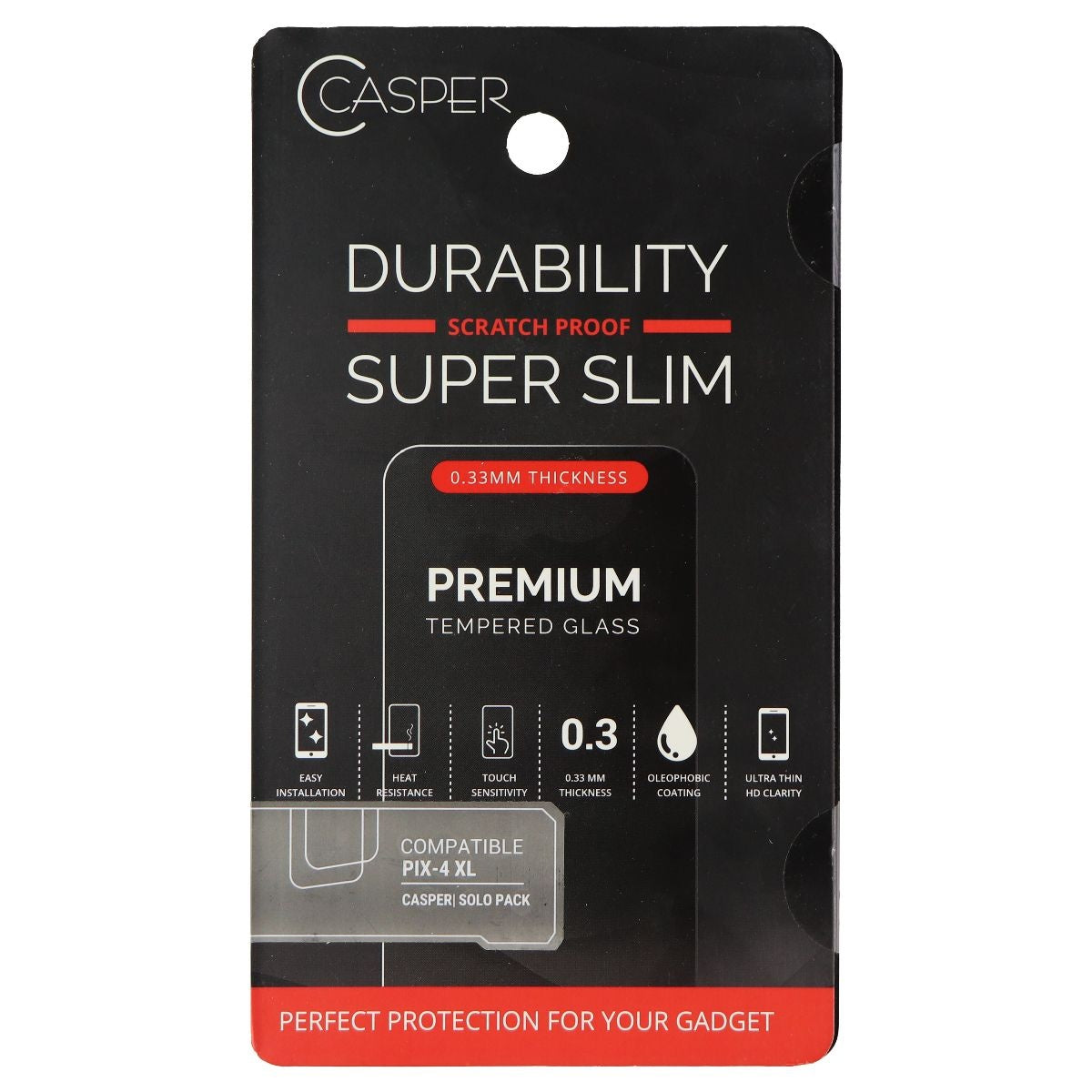 Casper Premium Super Slim 9H Tempered Glass for Google Pixel 4 XL Cell Phone - Screen Protectors Casper - Simple Cell Bulk Wholesale Pricing - USA Seller