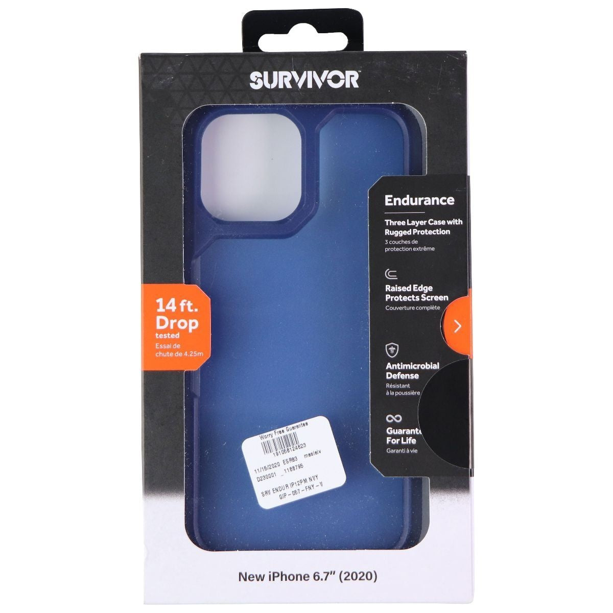 Griffin Survivor Endurance Series Hard Case for Apple iPhone 12 Pro Max - Blue Cell Phone - Cases, Covers & Skins Griffin - Simple Cell Bulk Wholesale Pricing - USA Seller