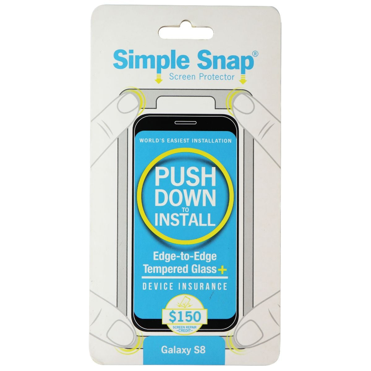 Simple Snap Screen Protector for Edge+Dp GS8 Blk - Clear Cell Phone - Screen Protectors Simple Snap - Simple Cell Bulk Wholesale Pricing - USA Seller