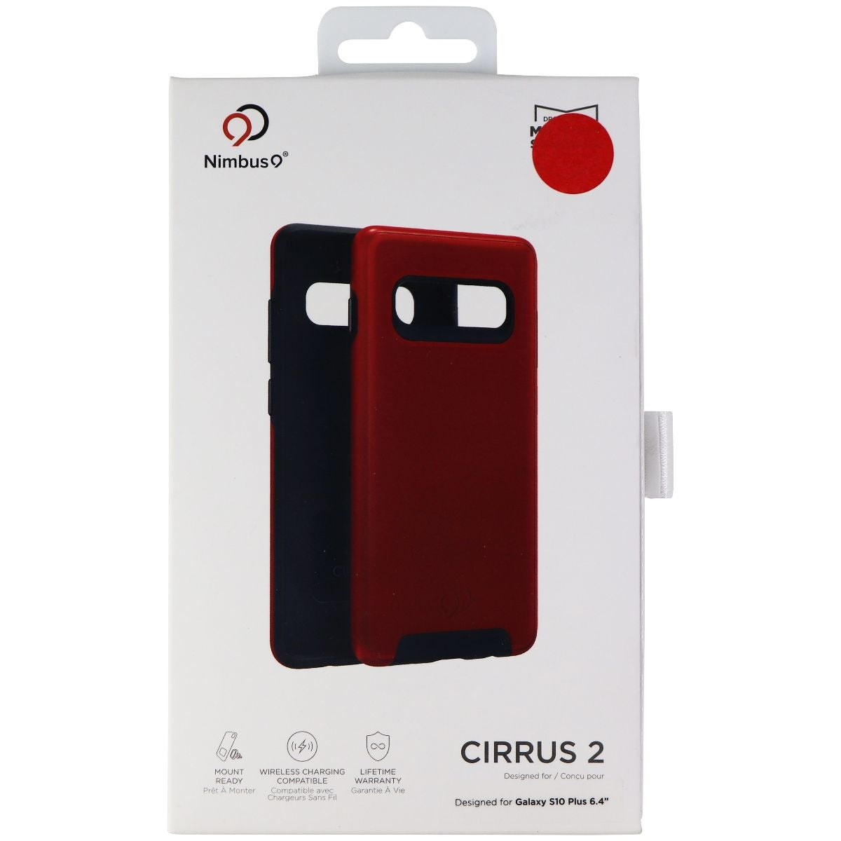 Nimbus9 Cirrus 2 Series Case for Samsung Galaxy S10+ (Plus) - Crimson Red Cell Phone - Cases, Covers & Skins Nimbus9 - Simple Cell Bulk Wholesale Pricing - USA Seller