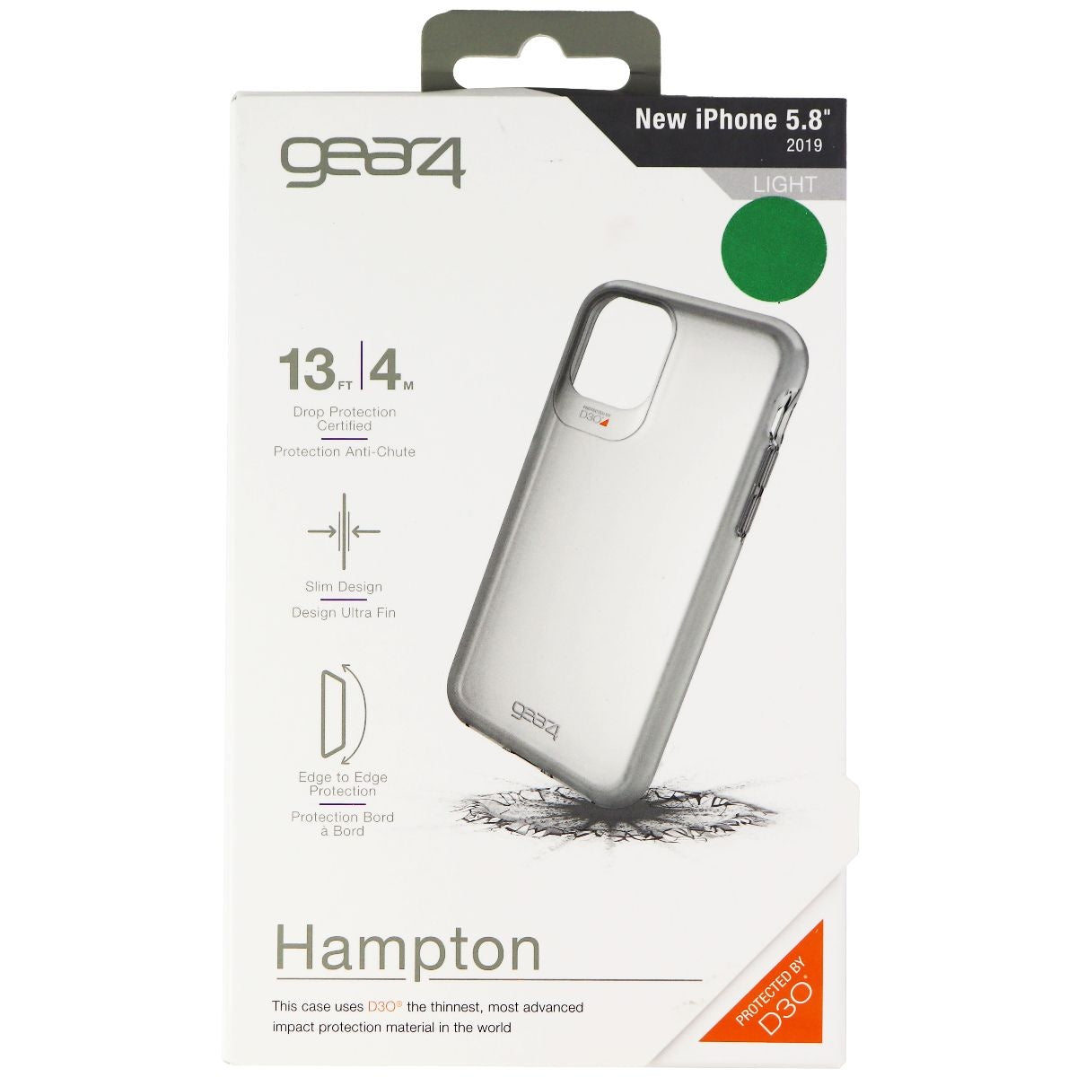 ZAGG Hampton Series Hybrid Case for Apple iPhone 11 Pro - Light Gray Cell Phone - Cases, Covers & Skins Zagg - Simple Cell Bulk Wholesale Pricing - USA Seller
