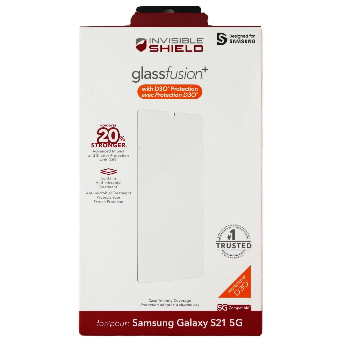 ZAGG InvisibleShield GlassFusion+ Screen Protector for Samsung Galaxy S21 5G Cell Phone - Screen Protectors Zagg - Simple Cell Bulk Wholesale Pricing - USA Seller