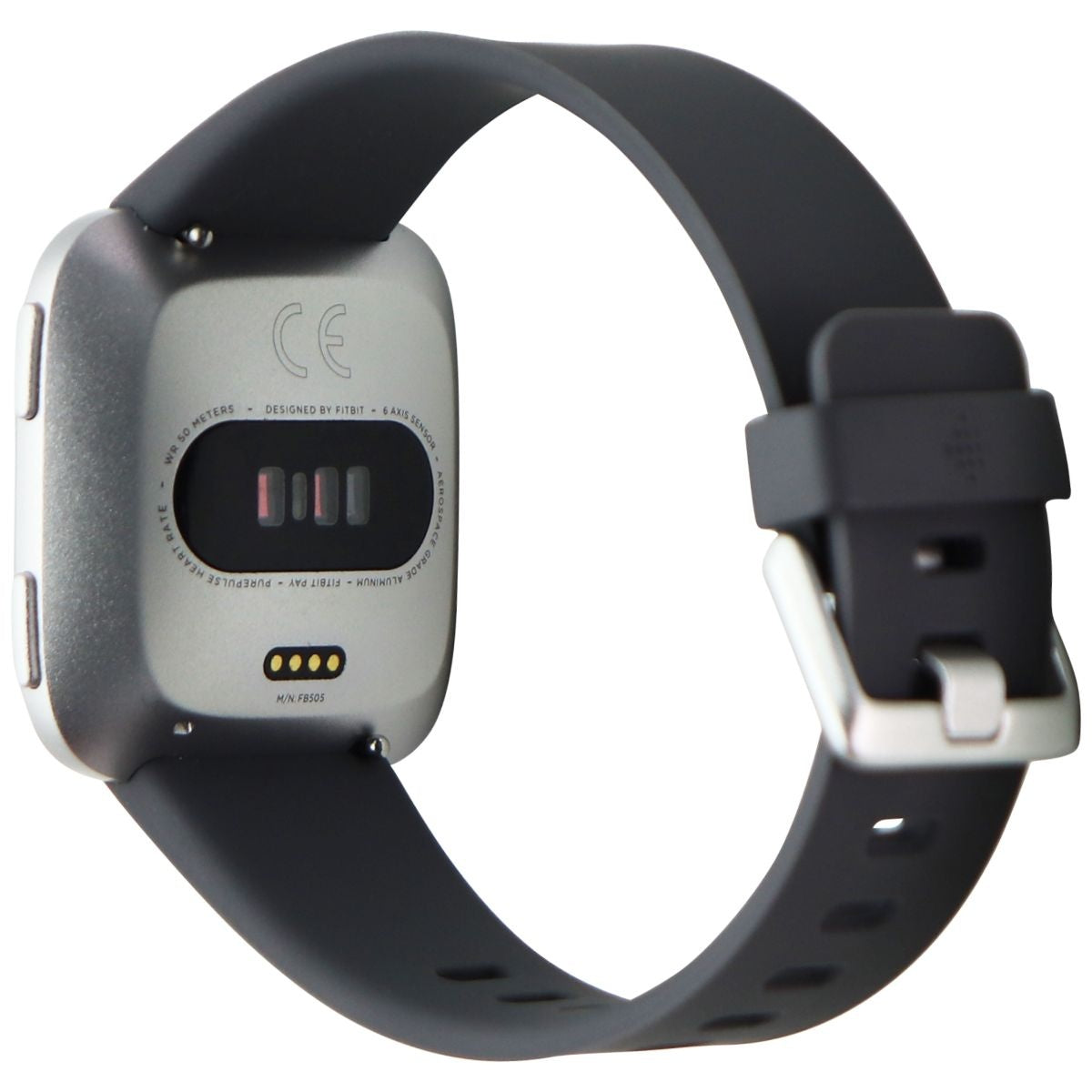 Fitbit Versa (1st Gen) Smart Watch - Silver Aluminum/Gray Band (FB505) Smart Watches Fitbit - Simple Cell Bulk Wholesale Pricing - USA Seller