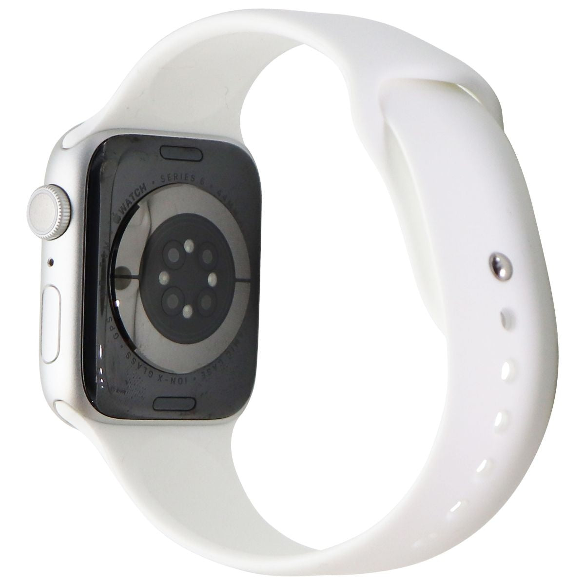 Apple Watch Series 6 (GPS Only) - 44mm Silver Aluminum/White Sport Band (A2292) Smart Watches Apple - Simple Cell Bulk Wholesale Pricing - USA Seller
