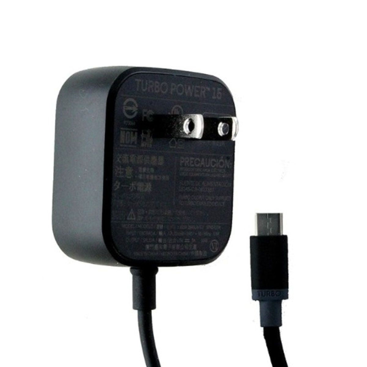 Motorola (SPN5913A) TurboPower 15W 5ft Wall Charger for USB-C Devices - Black Cell Phone - Cables & Adapters Motorola - Simple Cell Bulk Wholesale Pricing - USA Seller