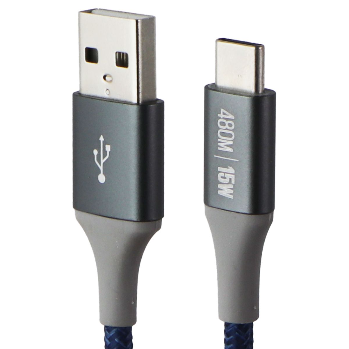 360 Electrical (4-Ft) HabitatCharge USB-C to USB Braided Cable - Blue Cell Phone - Cables & Adapters 360 Electrical - Simple Cell Bulk Wholesale Pricing - USA Seller