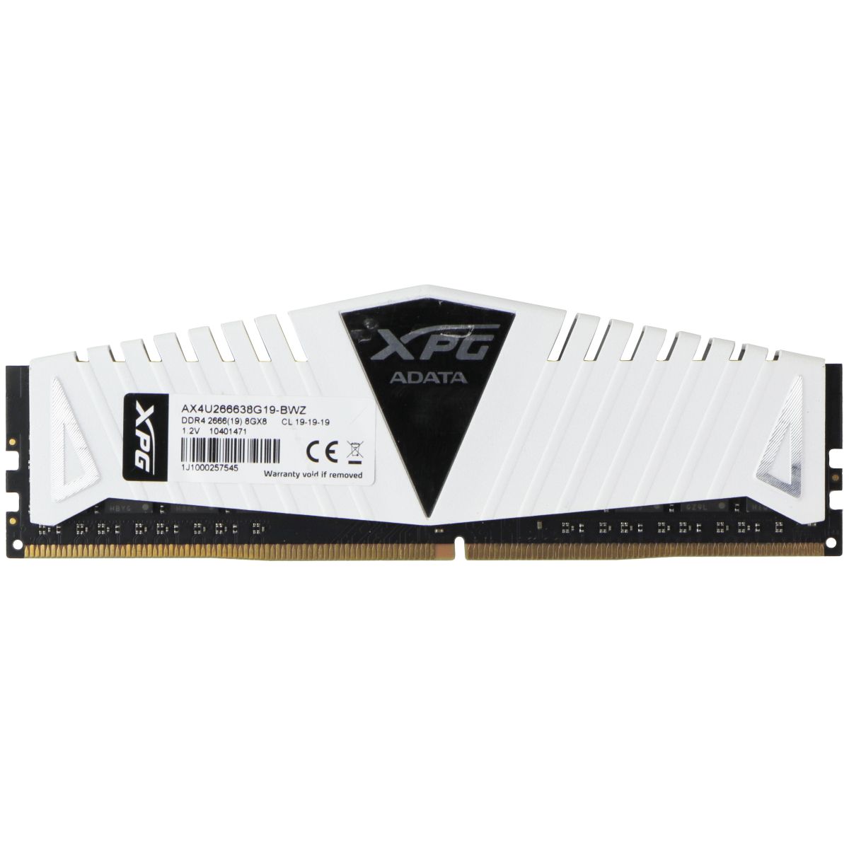 ADATA XPG (8GB) DDR4 2666MHz Desktop RAM CL19 1.2V AX4U266638G19-BWZ Computer Parts - Memory (RAM) ADATA - Simple Cell Bulk Wholesale Pricing - USA Seller
