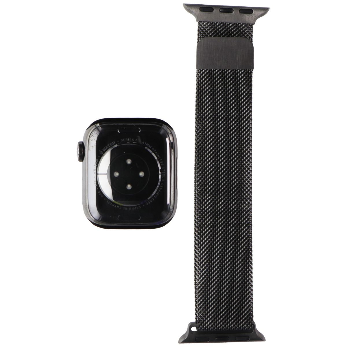 Apple Watch Series 7 (GPS + LTE) A2476 (41mm) Graphite SS/Graphite Milanese Loop Smart Watches Apple - Simple Cell Bulk Wholesale Pricing - USA Seller
