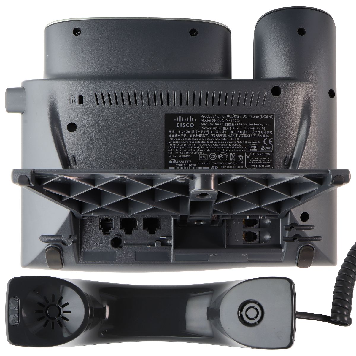 Cisco CP-7942G Unified IP Phone SCCP PoE Home Telephones & Accessories - Corded Telephones Cisco - Simple Cell Bulk Wholesale Pricing - USA Seller