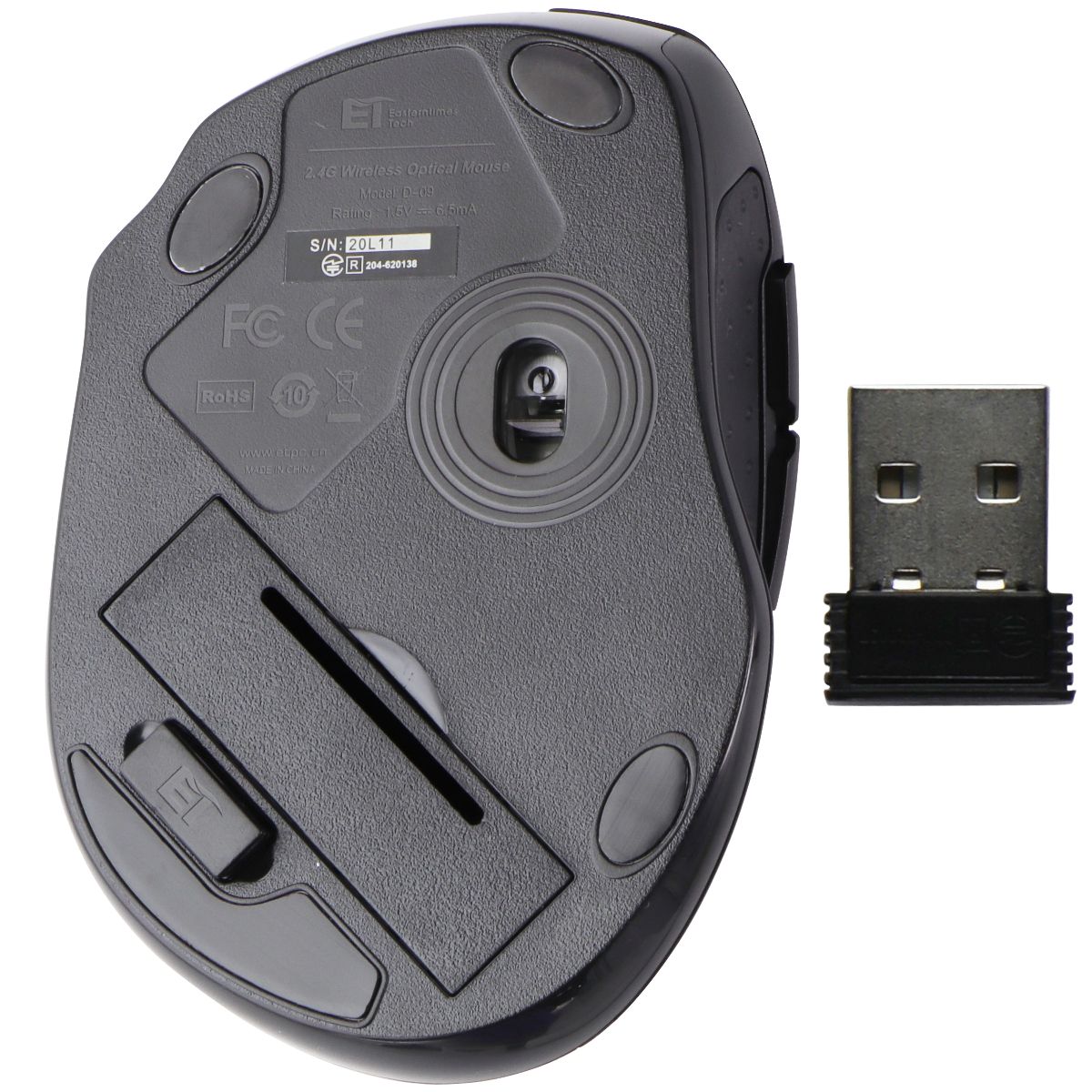 HOTWEEMS Wireless D-09 5-Level Computer Mouse USB Cordless Mouse - Stormy Black Keyboards/Mice - Mice, Trackballs & Touchpads HOTWEEMS - Simple Cell Bulk Wholesale Pricing - USA Seller