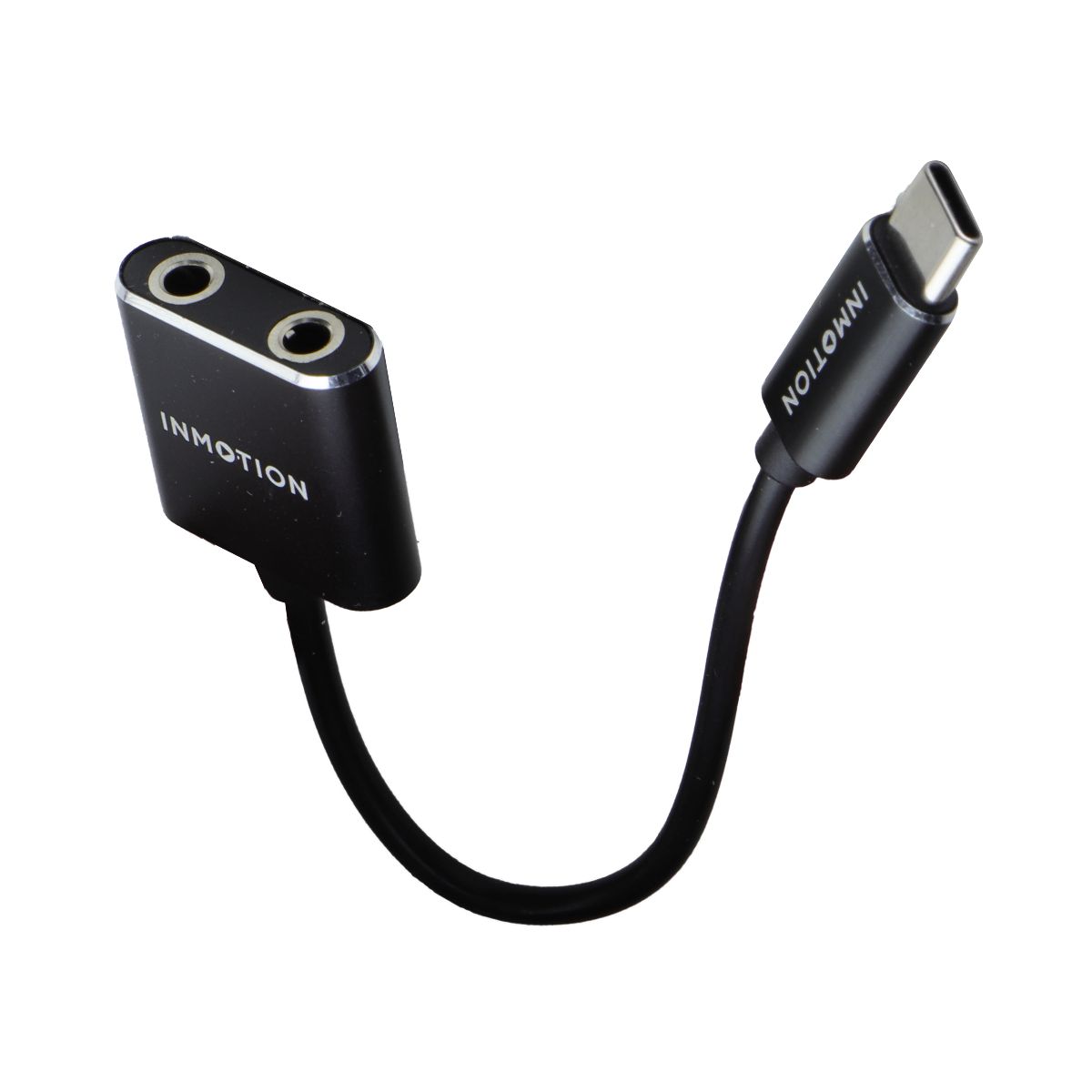 InMotion USB-C Dual Aux 3.5mm Audio Splitter - Black Cell Phone - Cables & Adapters InMotion - Simple Cell Bulk Wholesale Pricing - USA Seller