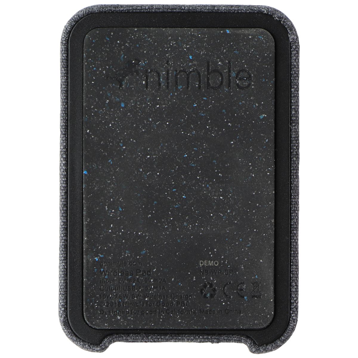 INCOMPLETE Nimble (10W/7.5W/5W) Wireless Qi Charging Pad for Smartphones - Gray Cell Phone - Chargers & Cradles Nimble - Simple Cell Bulk Wholesale Pricing - USA Seller