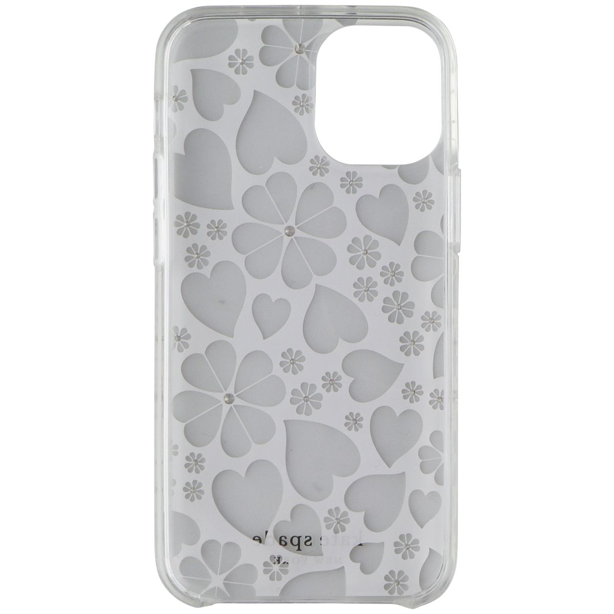 Kate Spade New York Clover Hearts Hardshell Case for iPhone 12 Mini- White/Clear Cell Phone - Cases, Covers & Skins Kate Spade - Simple Cell Bulk Wholesale Pricing - USA Seller