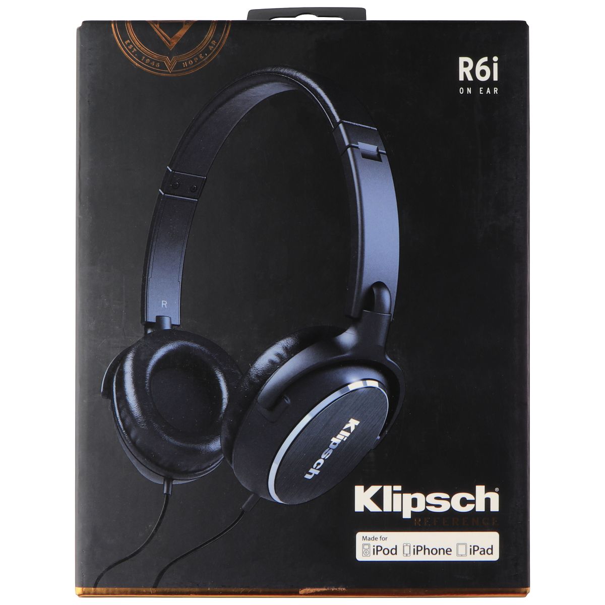 Klipsch R6i On-Ear Wired Headphones MFI for iPod/iPhone/iPad - Black Portable Audio - Headphones Klipsch - Simple Cell Bulk Wholesale Pricing - USA Seller
