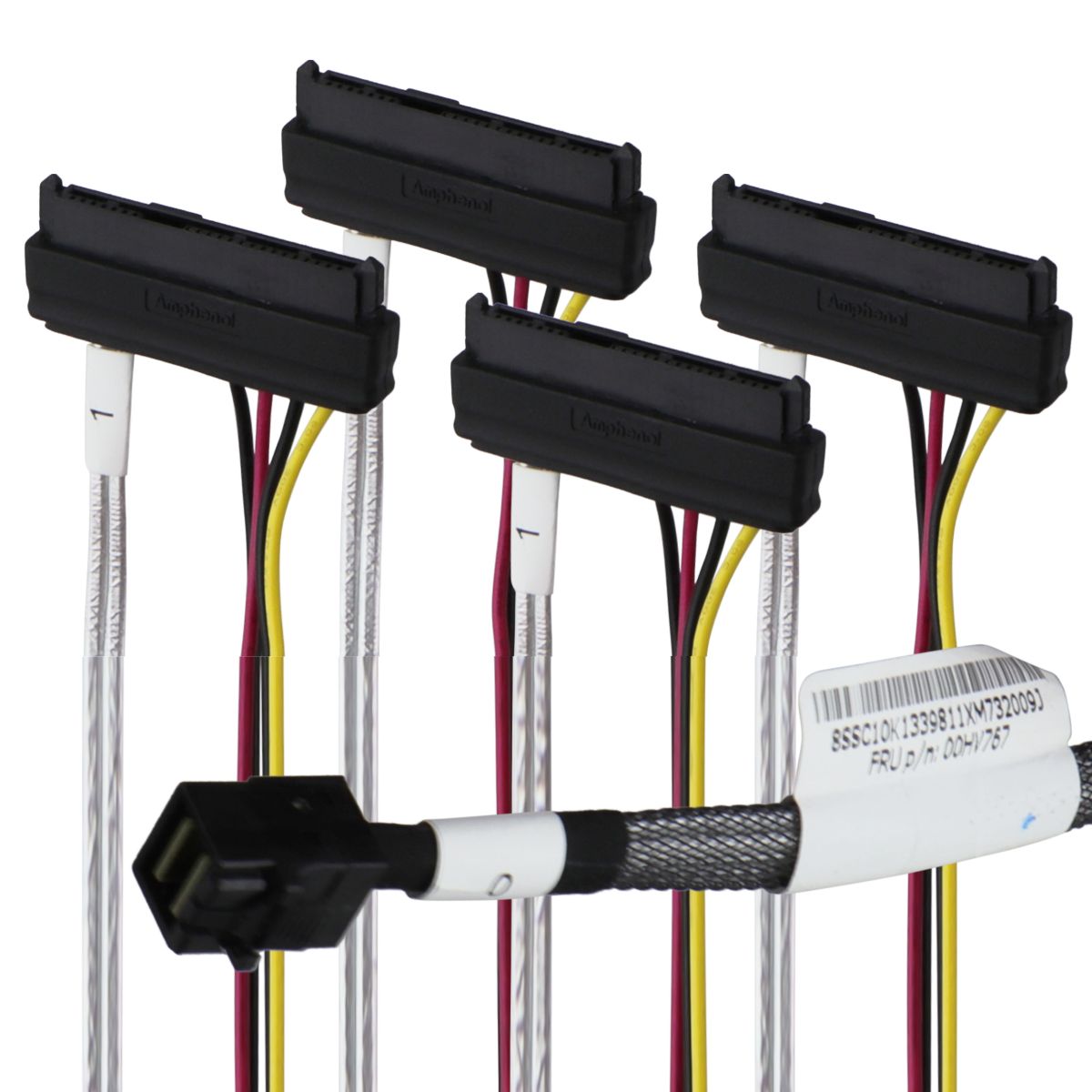 Lenovo Mini SAS HD (8643) to SAS (8482) Cable (00HV767) - Red/Black/Yellow Computer/Network - Other Cables Lenovo - Simple Cell Bulk Wholesale Pricing - USA Seller