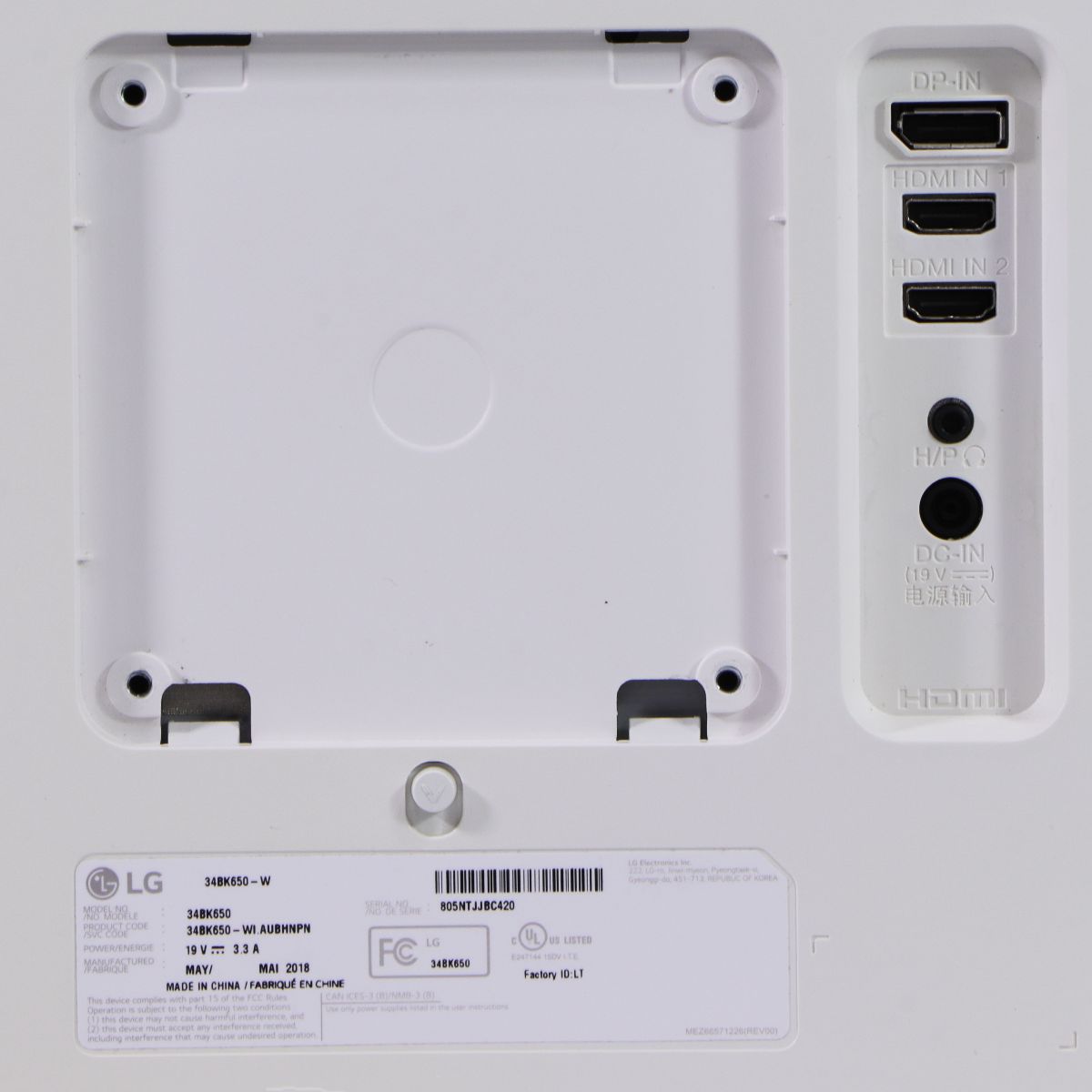 LG (34-inch) IPS WFHD UltraWide Monitor (2560x1080) HDR10 & FreeSync / NO STAND Digital Displays - Monitors LG - Simple Cell Bulk Wholesale Pricing - USA Seller