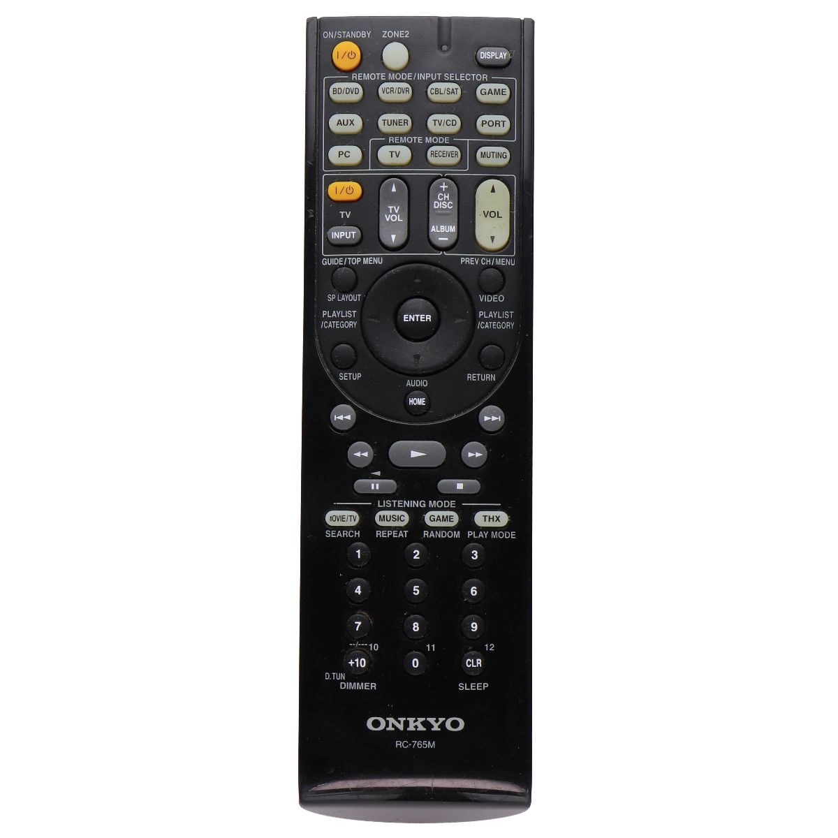 Onkyo Remote Control (RC-765M) for Select Onkyo Devices - Black TV, Video & Audio Accessories - Remote Controls Onkyo - Simple Cell Bulk Wholesale Pricing - USA Seller