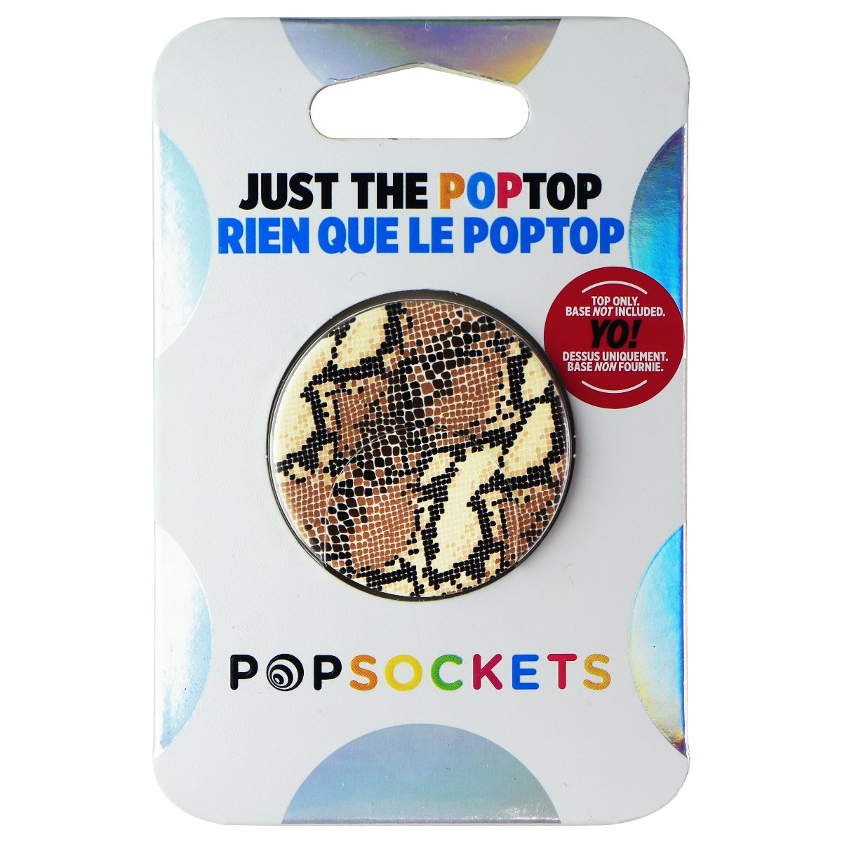 PopSockets Replacement Swappable Grip Top - Python Chic (Top Only) Cell Phone - Mounts & Holders PopSockets - Simple Cell Bulk Wholesale Pricing - USA Seller