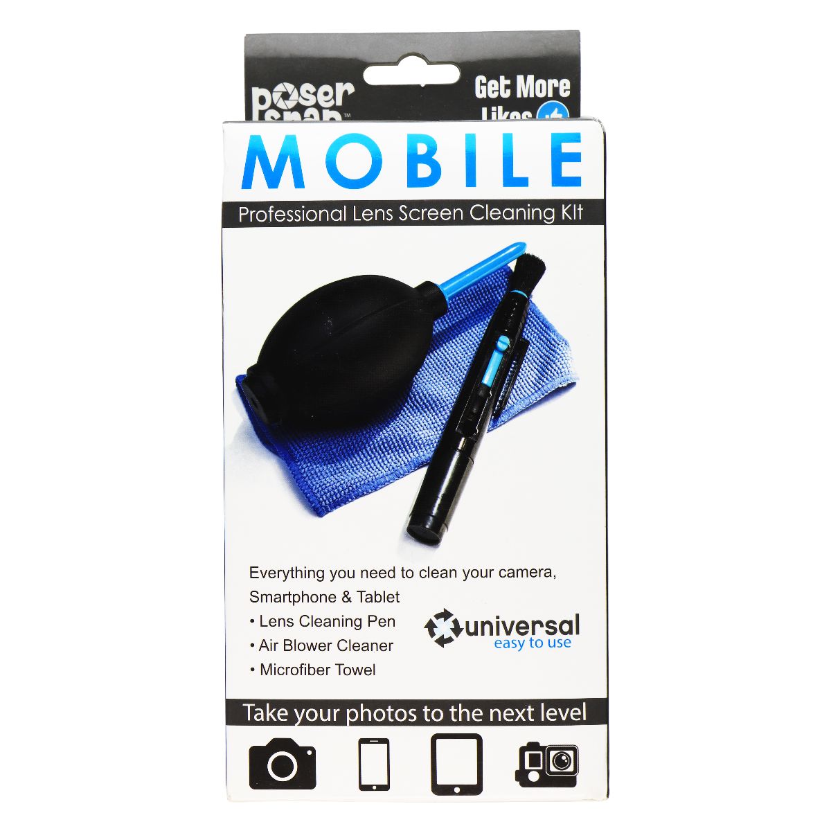 PowerSnap Mobile Photo Lens & Touchscreen Cleaning Kit Cell Phone - Other Accessories PoserSnap - Simple Cell Bulk Wholesale Pricing - USA Seller