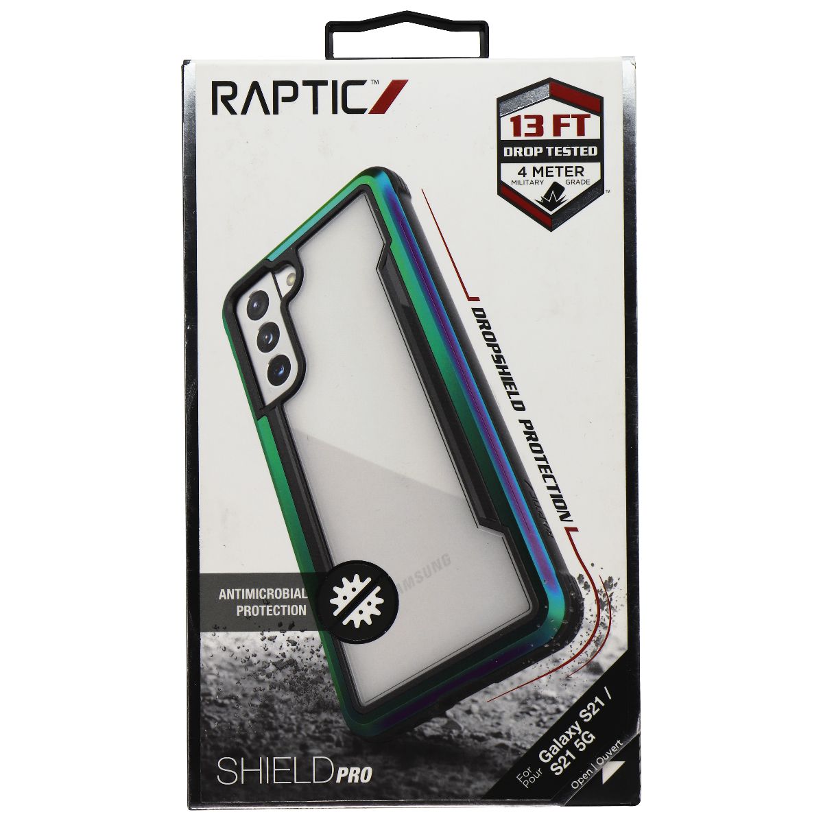 Raptic Shield Pro Series Case for Samsung Galaxy S21 / S21 5G - Iridescent Cell Phone - Cases, Covers & Skins Raptic - Simple Cell Bulk Wholesale Pricing - USA Seller