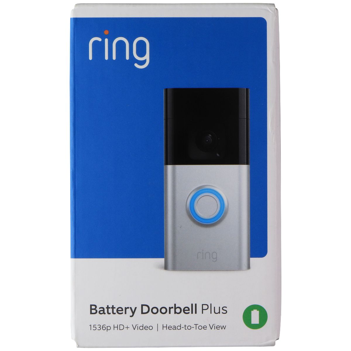 Ring Battery Doorbell Plus - 1536p HD+ Video and Head-to-Toe View 