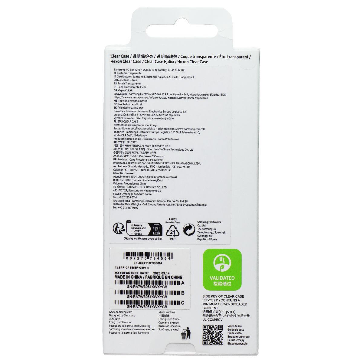 Samsung Clear Case for Galaxy S23 - Clear Cell Phone - Cases, Covers & Skins Samsung - Simple Cell Bulk Wholesale Pricing - USA Seller