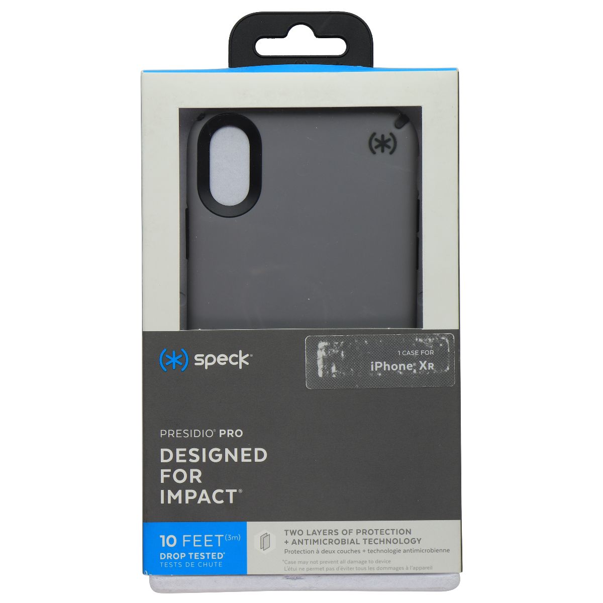Speck Presidio Pro Series Case for Apple iPhone XR - Grey/Black Cell Phone - Cases, Covers & Skins Speck - Simple Cell Bulk Wholesale Pricing - USA Seller
