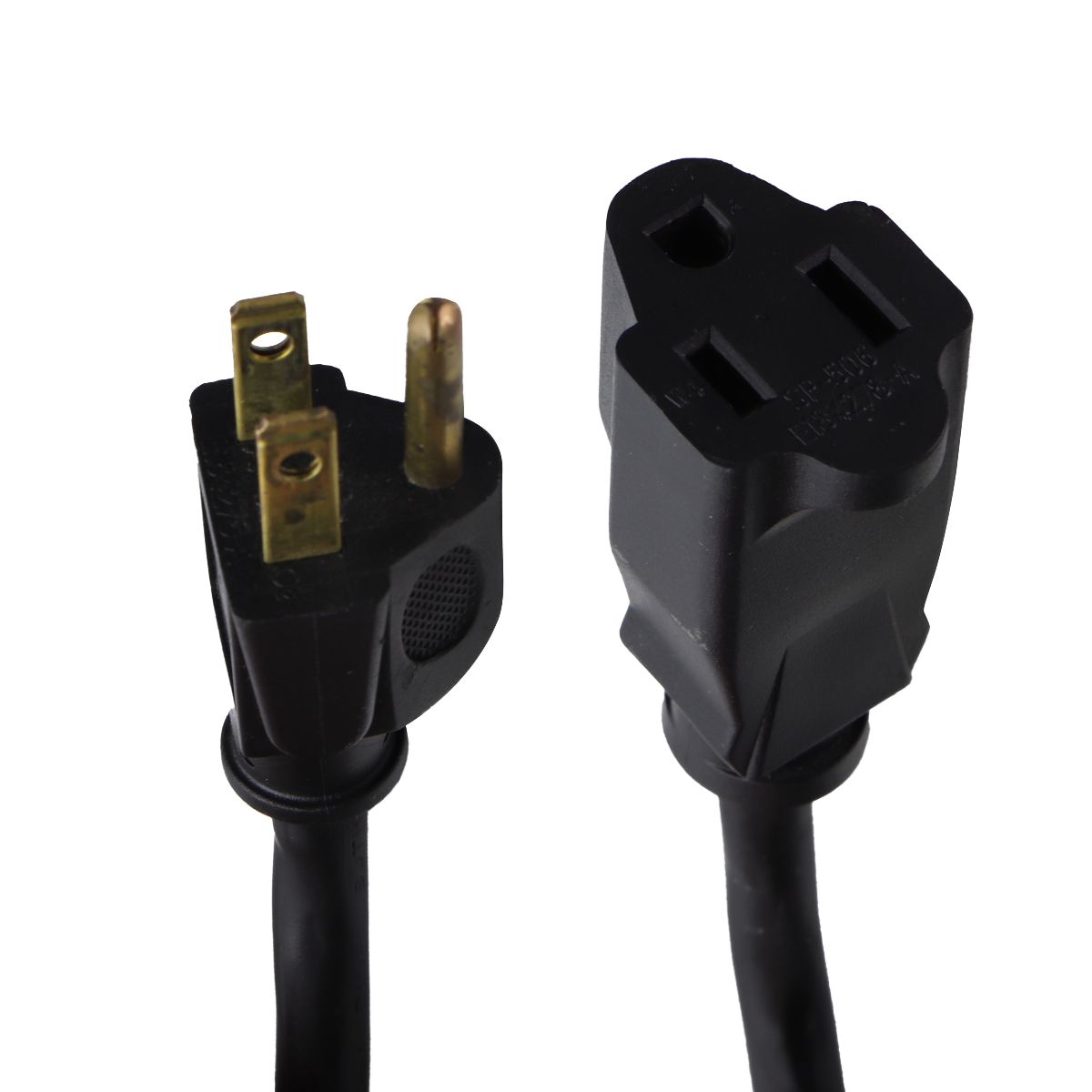 (8-Foot) Indoor/Outdoor Grounded Extension Cable 16AWG 300V - Black Computer/Network - Power Cables & Connectors Unbranded - Simple Cell Bulk Wholesale Pricing - USA Seller