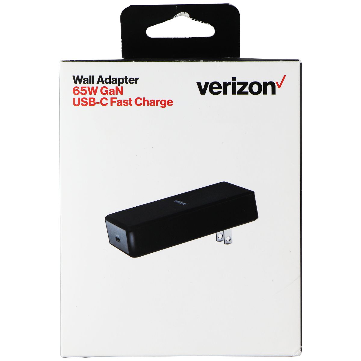 Verizon (65W) GaN USB-C Fast Charge Wall Adapter - Black Cell Phone - Cables & Adapters Verizon - Simple Cell Bulk Wholesale Pricing - USA Seller