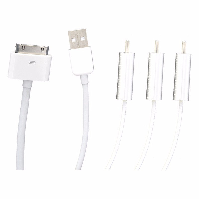 Apple 30 Pin Composite AV Cable to RCA Cable *MB129LL/B iPad/Tablet Accessories - A/V Cables & Adapters Apple - Simple Cell Bulk Wholesale Pricing - USA Seller