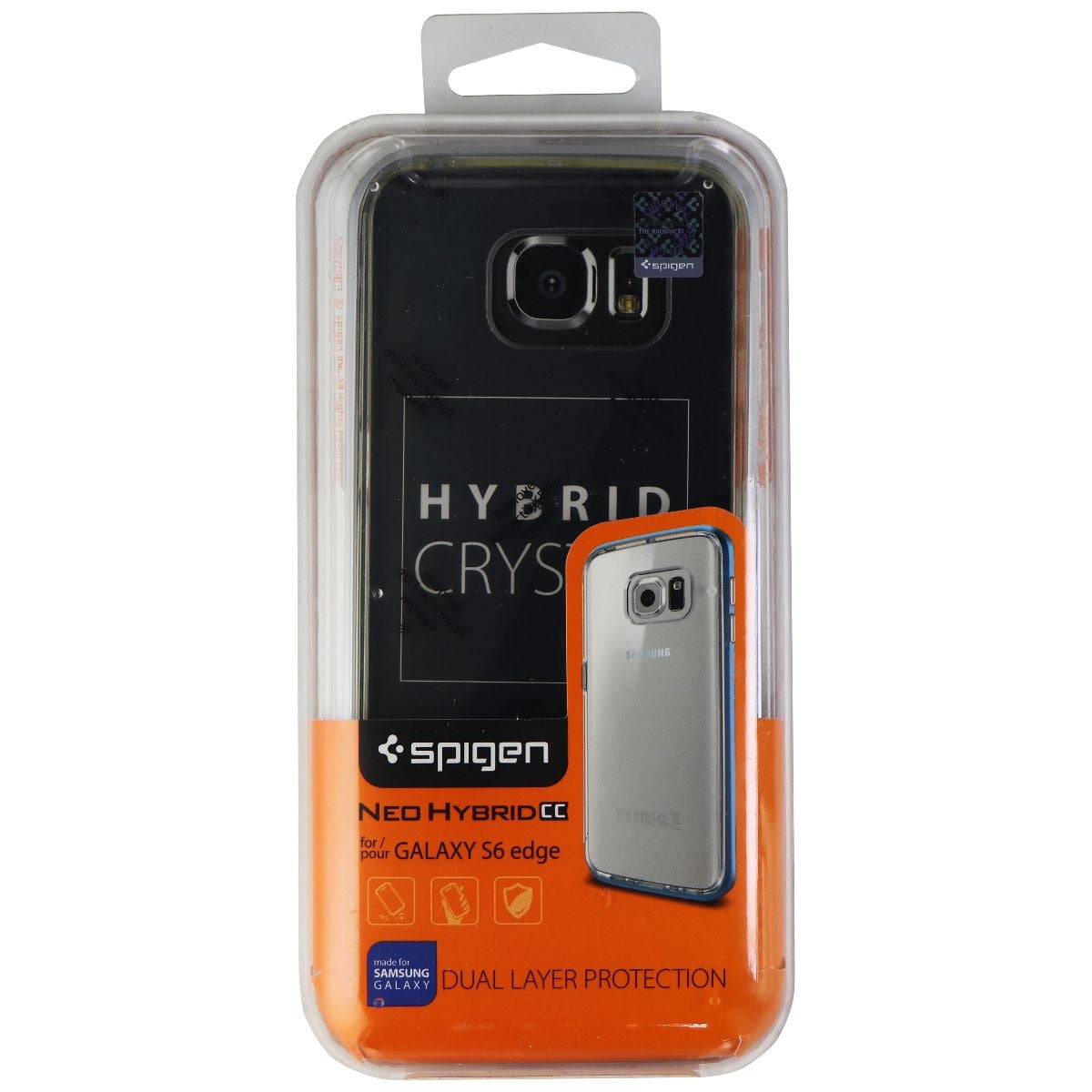 Spigen Neo Hybrid Series Case for Samsung Galaxy S6 Edge - Clear / Gunmetal Cell Phone - Cases, Covers & Skins Spigen - Simple Cell Bulk Wholesale Pricing - USA Seller