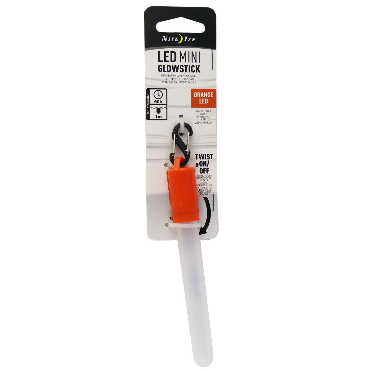 Nite Ize LED Mini Glowstick with Clip - Orange LED Other Sporting Goods Nite Ize - Simple Cell Bulk Wholesale Pricing - USA Seller