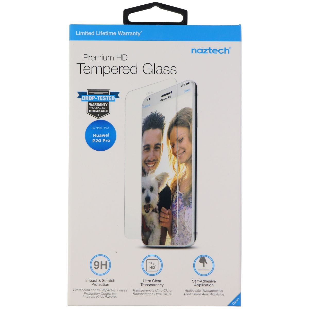 Naztech Premium HD Tempered Glass Screen Protector for Huawei P20 Pro - Clear Cell Phone - Screen Protectors Naztech - Simple Cell Bulk Wholesale Pricing - USA Seller