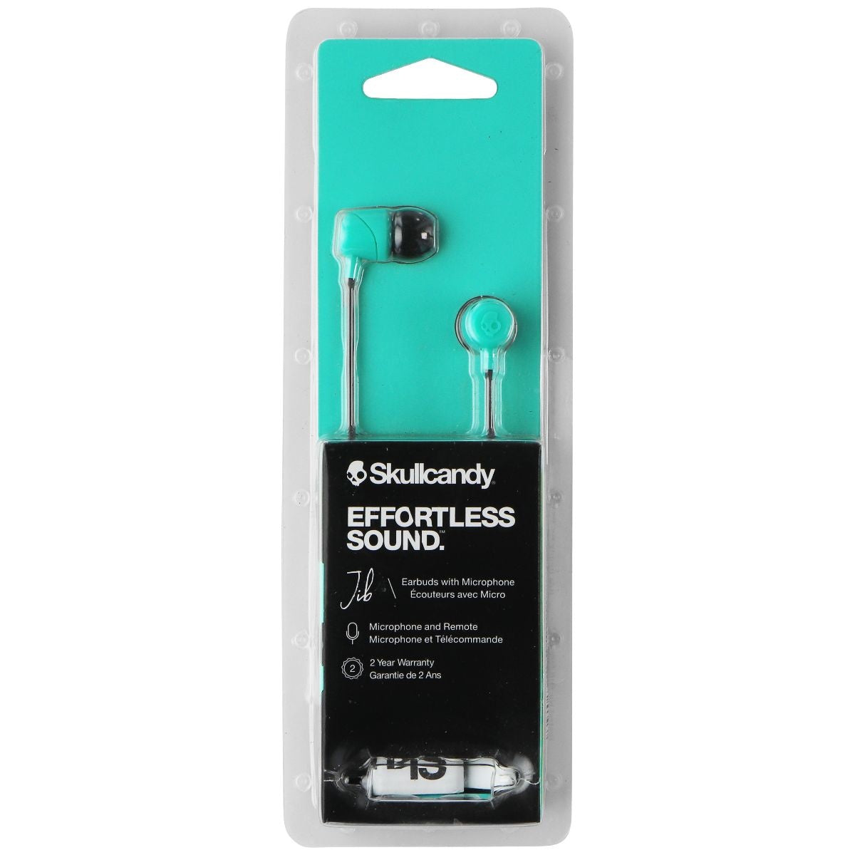 Skullcandy Jib In-Ear Wired Earbuds with Microphone - Miami (Turquoise Green) Portable Audio - Headphones Skullcandy - Simple Cell Bulk Wholesale Pricing - USA Seller
