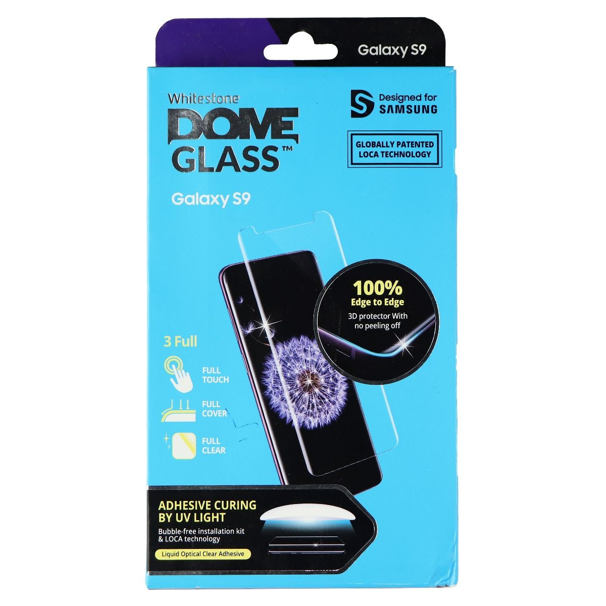 Whitestone Dome Glass Screen Protector for Samsung Galaxy S9 Cell Phone - Screen Protectors Whitestone - Simple Cell Bulk Wholesale Pricing - USA Seller