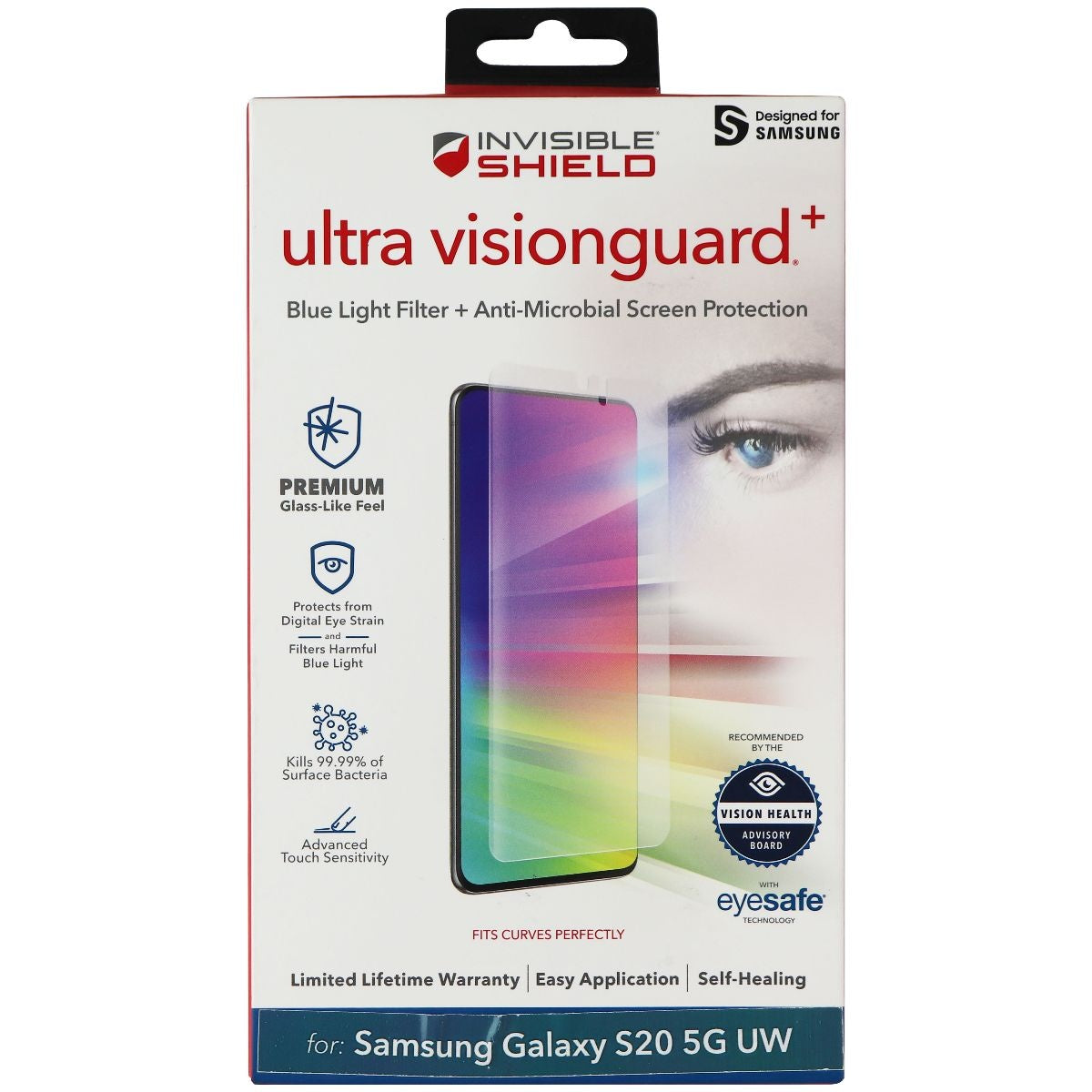 ZAGG InvisibleShield Ultra VisionGuard+ for Samsung Galaxy S20 5G UW - Clear Cell Phone - Screen Protectors Zagg - Simple Cell Bulk Wholesale Pricing - USA Seller