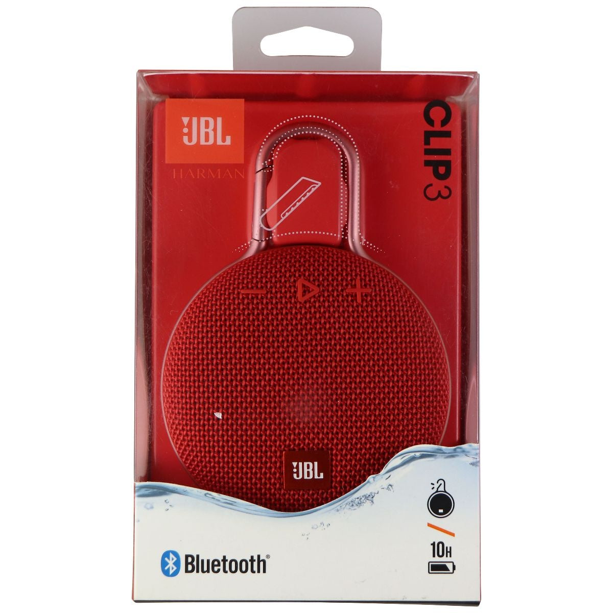 JBL Clip 3 Series Portable WaterProof Bluetooth Speaker - Red Cell Phone - Audio Docks & Speakers JBL - Simple Cell Bulk Wholesale Pricing - USA Seller
